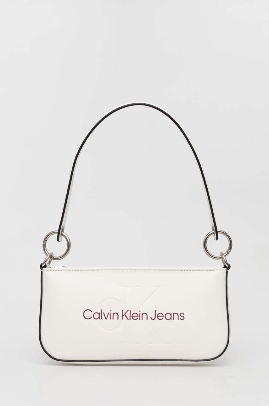 Calvin Klein Jeans Kabelka biela farba - Pepit.sk