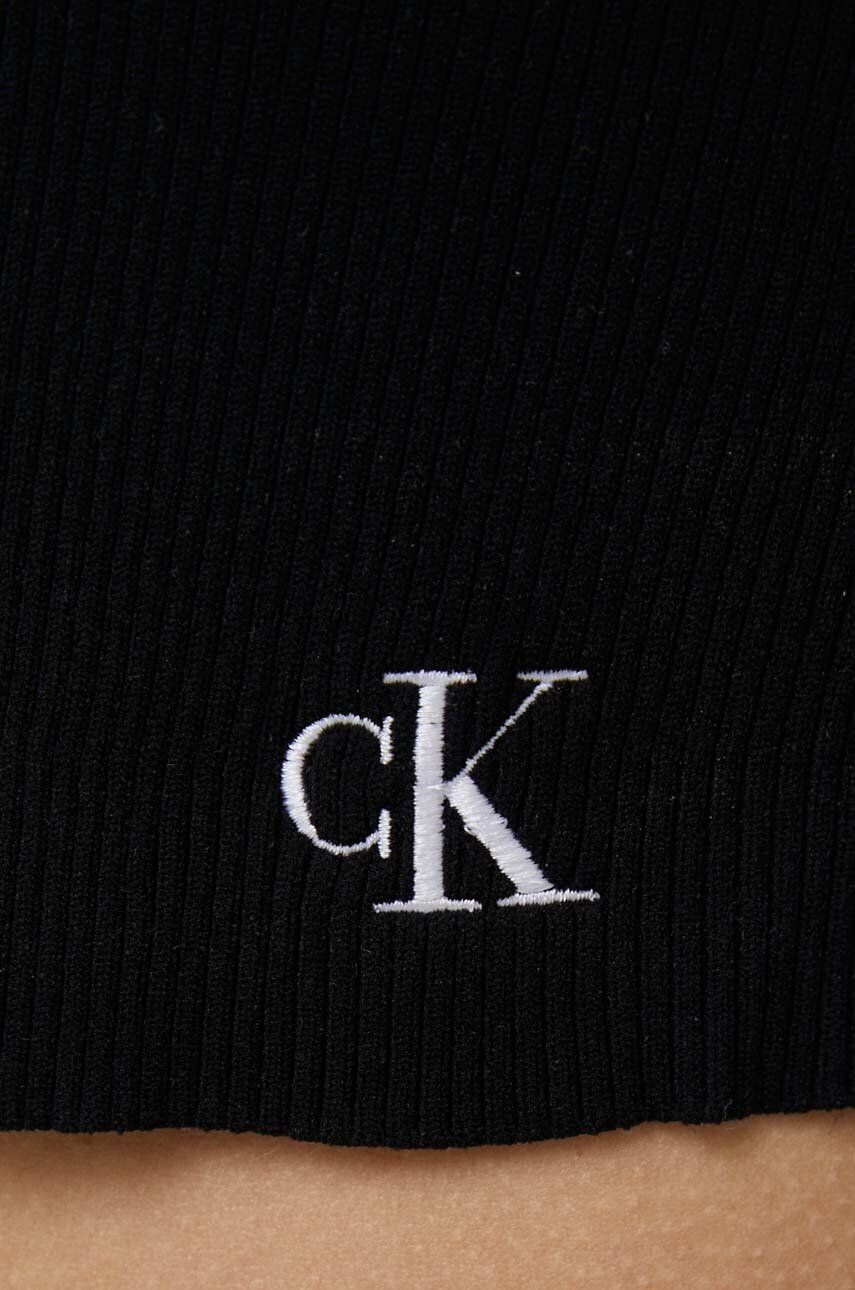 Calvin Klein Jeans Kardigán čierna farba - Pepit.sk