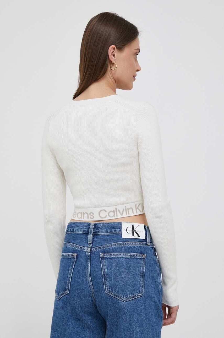 Calvin Klein Jeans Kardigán dámsky béžová farba tenký - Pepit.sk