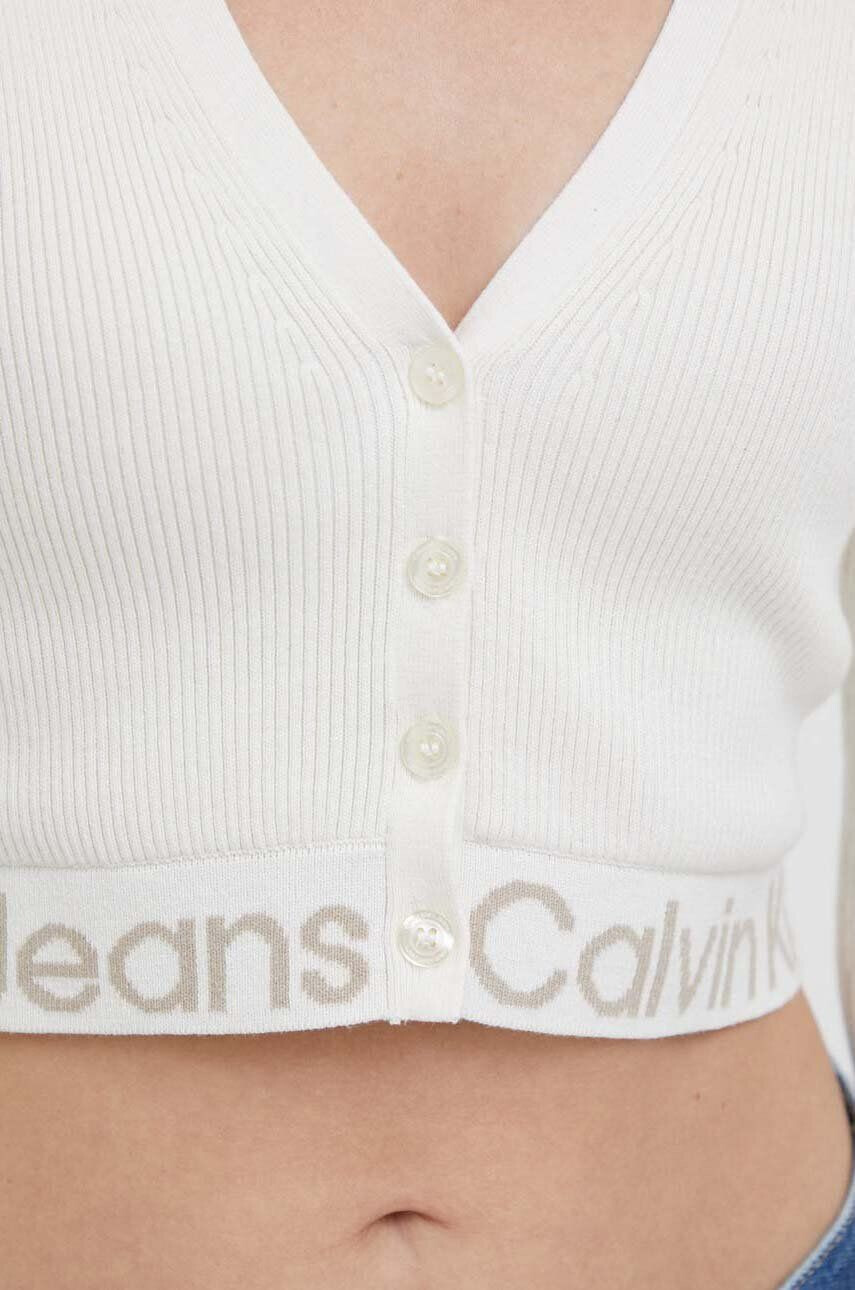 Calvin Klein Jeans Kardigán dámsky béžová farba tenký - Pepit.sk