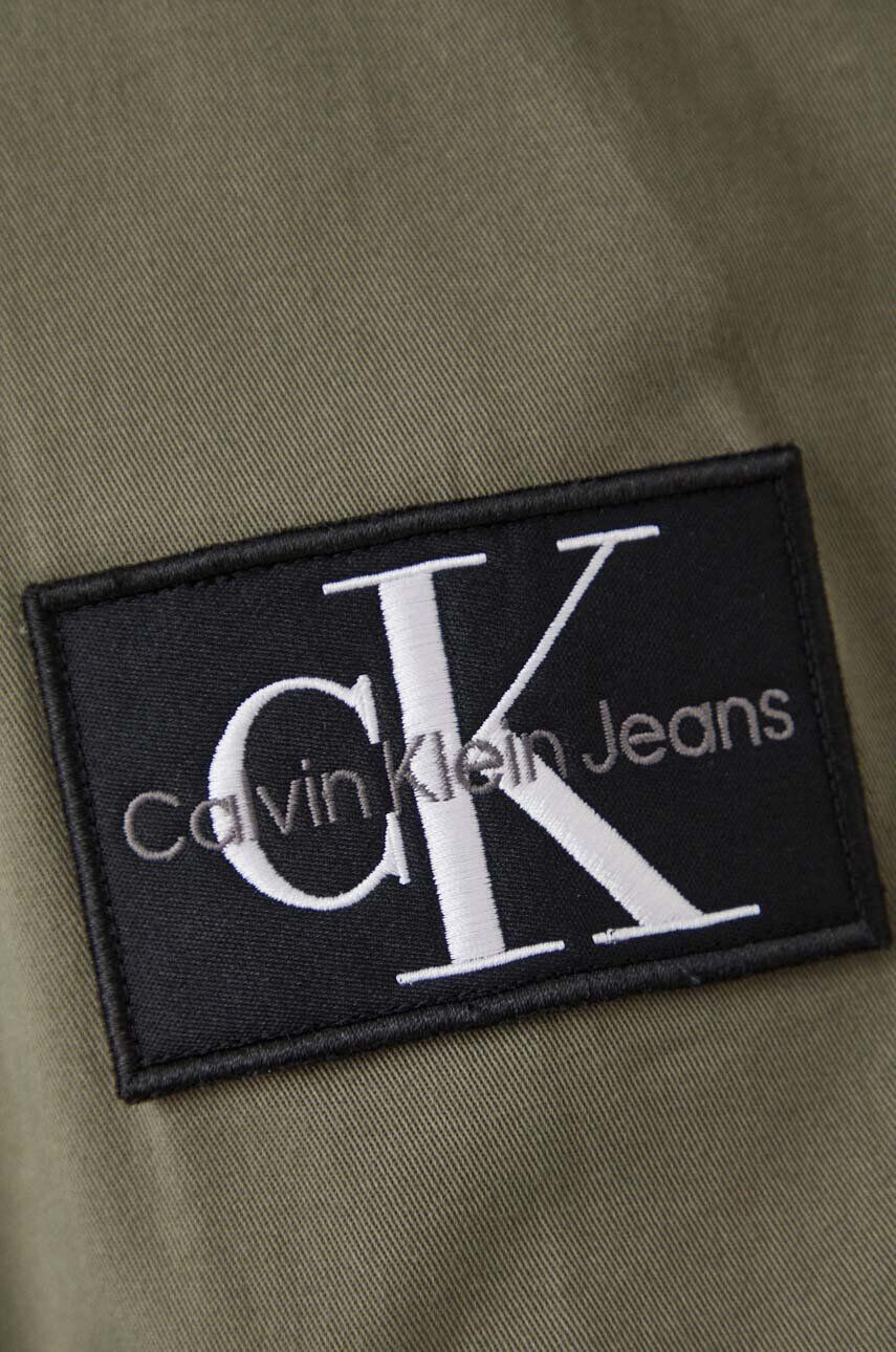 Calvin Klein Jeans Košeľa pánska šedá farba voľný strih s klasickým golierom - Pepit.sk