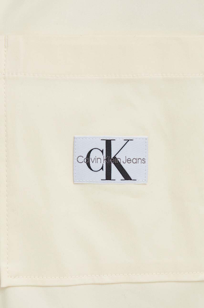 Calvin Klein Jeans Košeľa dámska žltá farba voľný strih s klasickým golierom - Pepit.sk