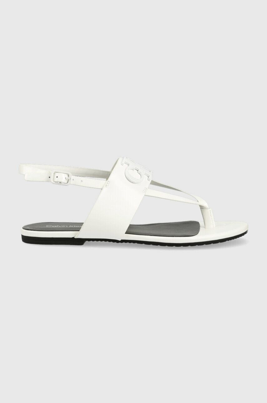 Calvin Klein Jeans Kožené sandále FLAT SANDAL HW - Pepit.sk