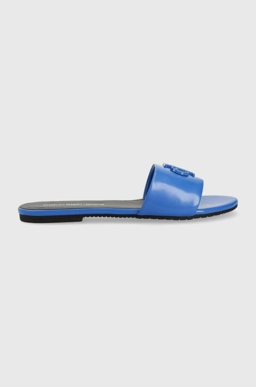 Calvin Klein Jeans Kožené šľapky FLAT SANDAL STRAP HW dámske YW0YW00952 - Pepit.sk