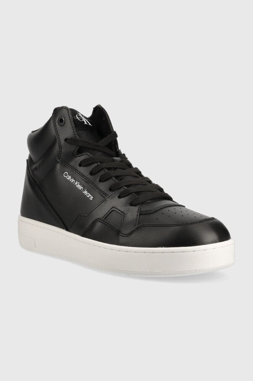 Calvin Klein Jeans Kožené tenisky Basket Cups Laceup High - Pepit.sk