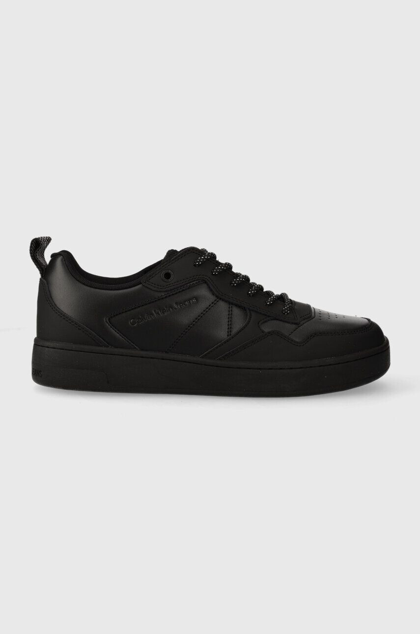 Calvin Klein Jeans Kožené tenisky BASKET CUPSOLE LACEU čierna farba YM0YM00824 - Pepit.sk