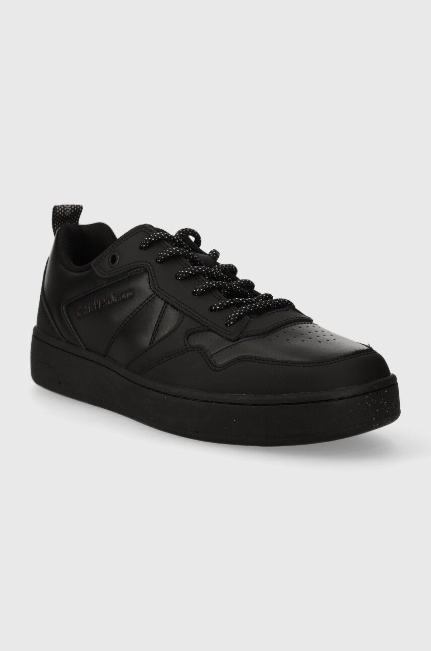 Calvin Klein Jeans Kožené tenisky BASKET CUPSOLE LACEU čierna farba YM0YM00824 - Pepit.sk