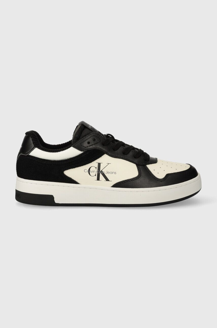 Calvin Klein Jeans Kožené tenisky BASKET CUPSOLE LOW LACE COR čierna farba YM0YM00783 - Pepit.sk