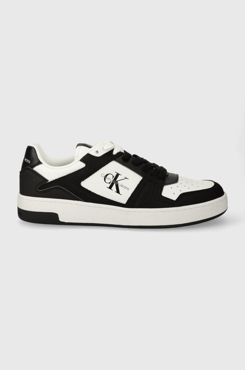 Calvin Klein Jeans Kožené tenisky BASKET CUPSOLE LOW LTH ML FAD čierna farba YM0YM00884 - Pepit.sk