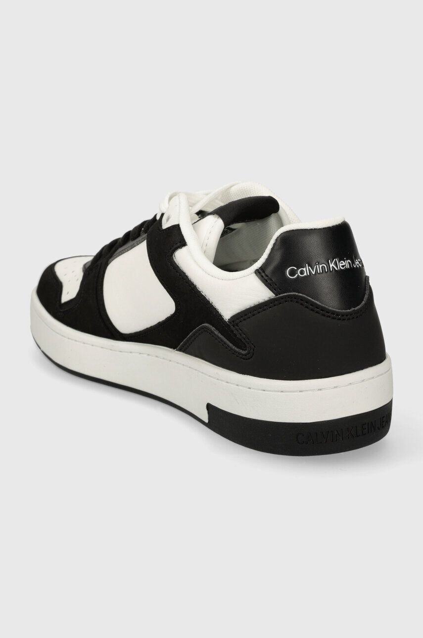 Calvin Klein Jeans Kožené tenisky BASKET CUPSOLE LOW LTH ML FAD čierna farba YM0YM00884 - Pepit.sk