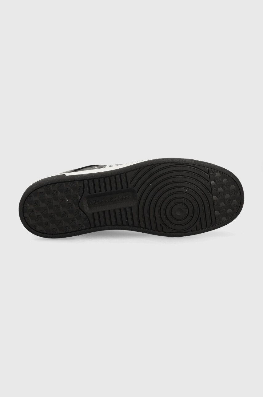 Calvin Klein Jeans Kožené tenisky Basket Cupsole Low Lth Mono čierna farba - Pepit.sk