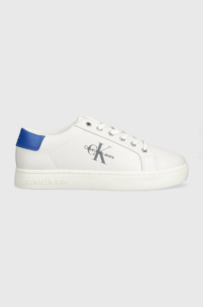 Calvin Klein Jeans Kožené tenisky CLASSIC CUPSOLE LACEUP LOW LTH biela farba YM0YM00491 - Pepit.sk