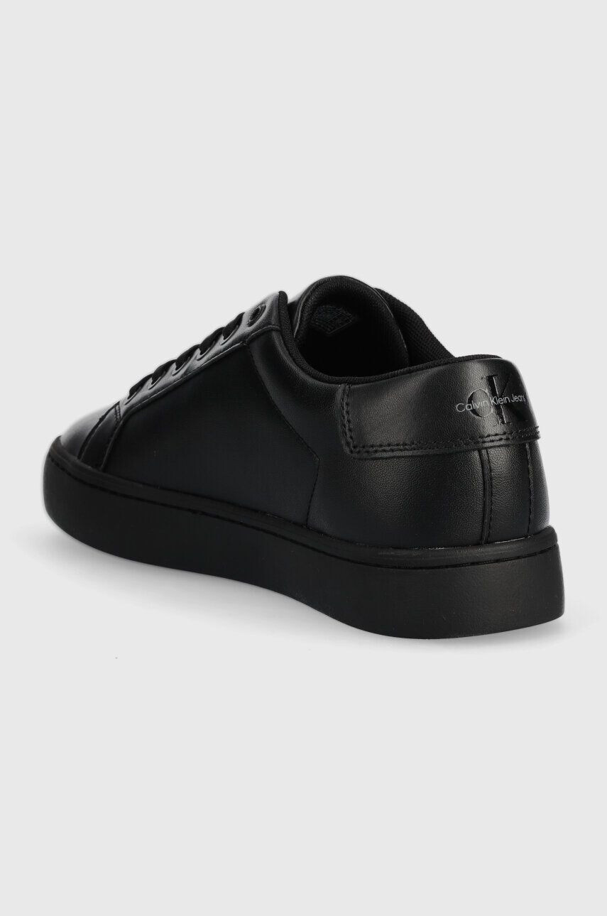 Calvin Klein Jeans Kožené tenisky CLASSIC CUPSOLE LACEUP LOW LTH čierna farba YM0YM00491 - Pepit.sk