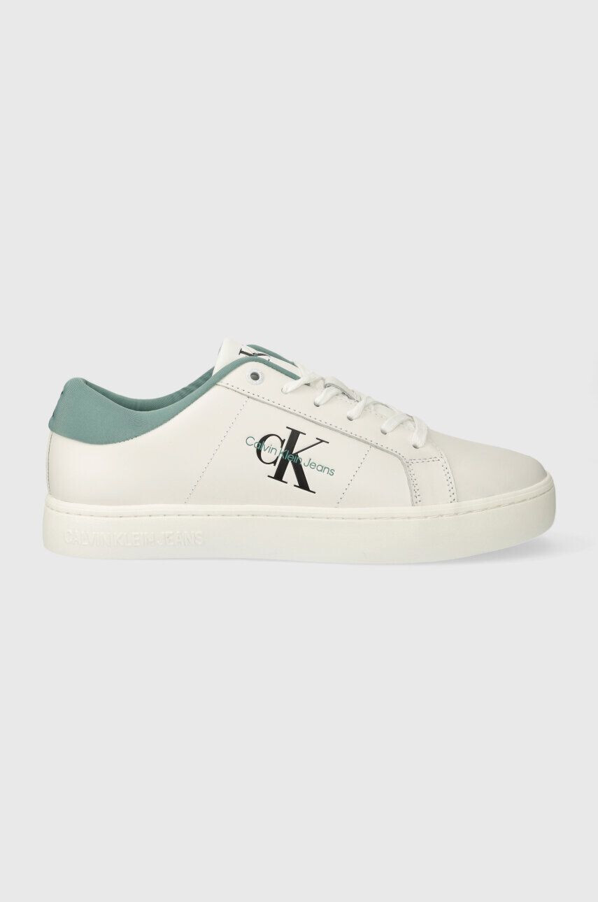 Calvin Klein Jeans Kožené tenisky CLASSIC CUPSOLE LOW ML LTH biela farba YM0YM00864 - Pepit.sk