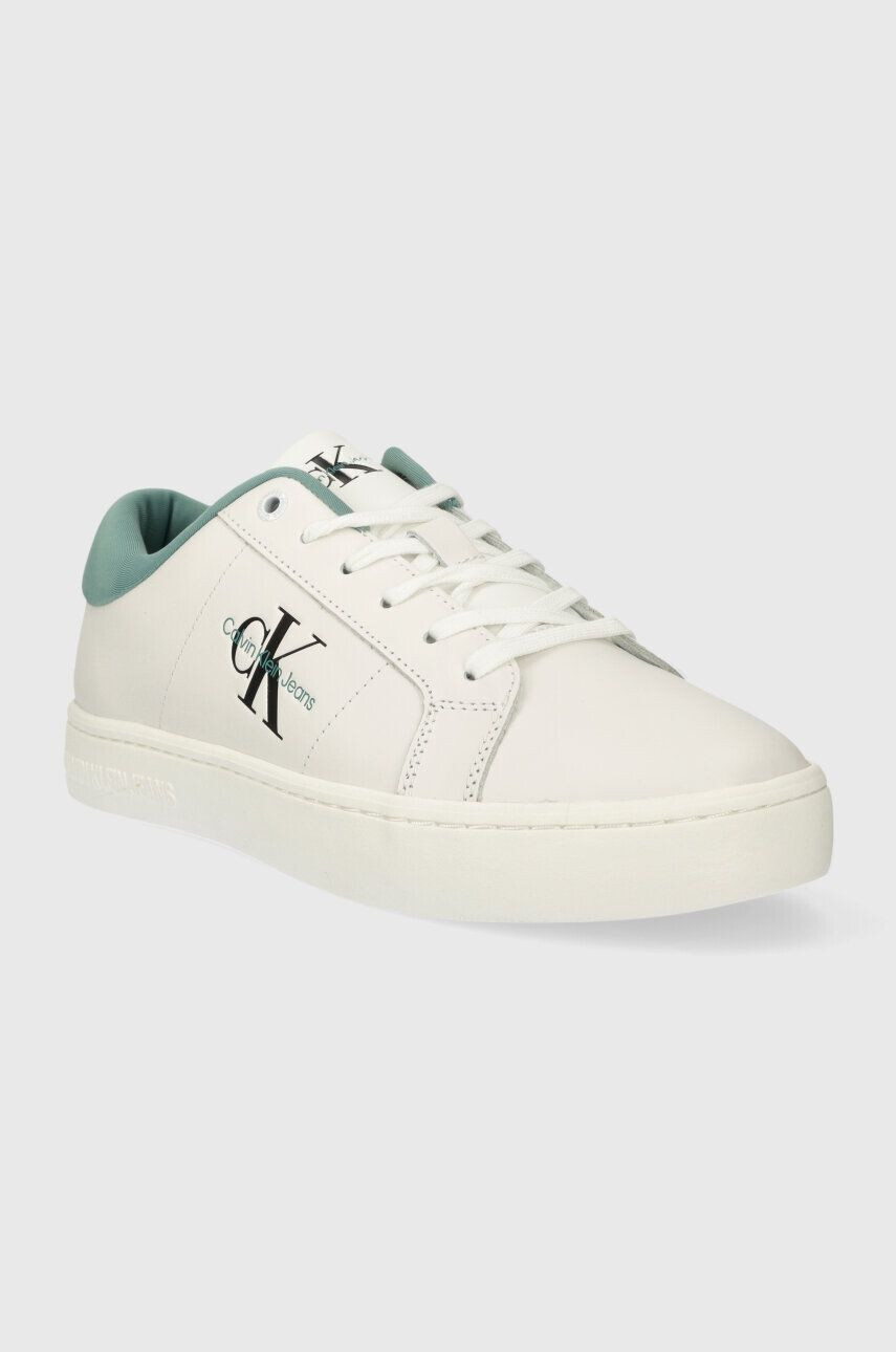 Calvin Klein Jeans Kožené tenisky CLASSIC CUPSOLE LOW ML LTH biela farba YM0YM00864 - Pepit.sk