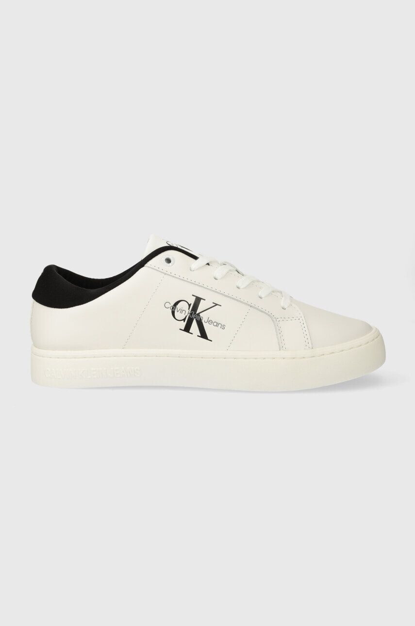 Calvin Klein Jeans Kožené tenisky CLASSIC CUPSOLE LOW ML LTH biela farba YM0YM00864 - Pepit.sk