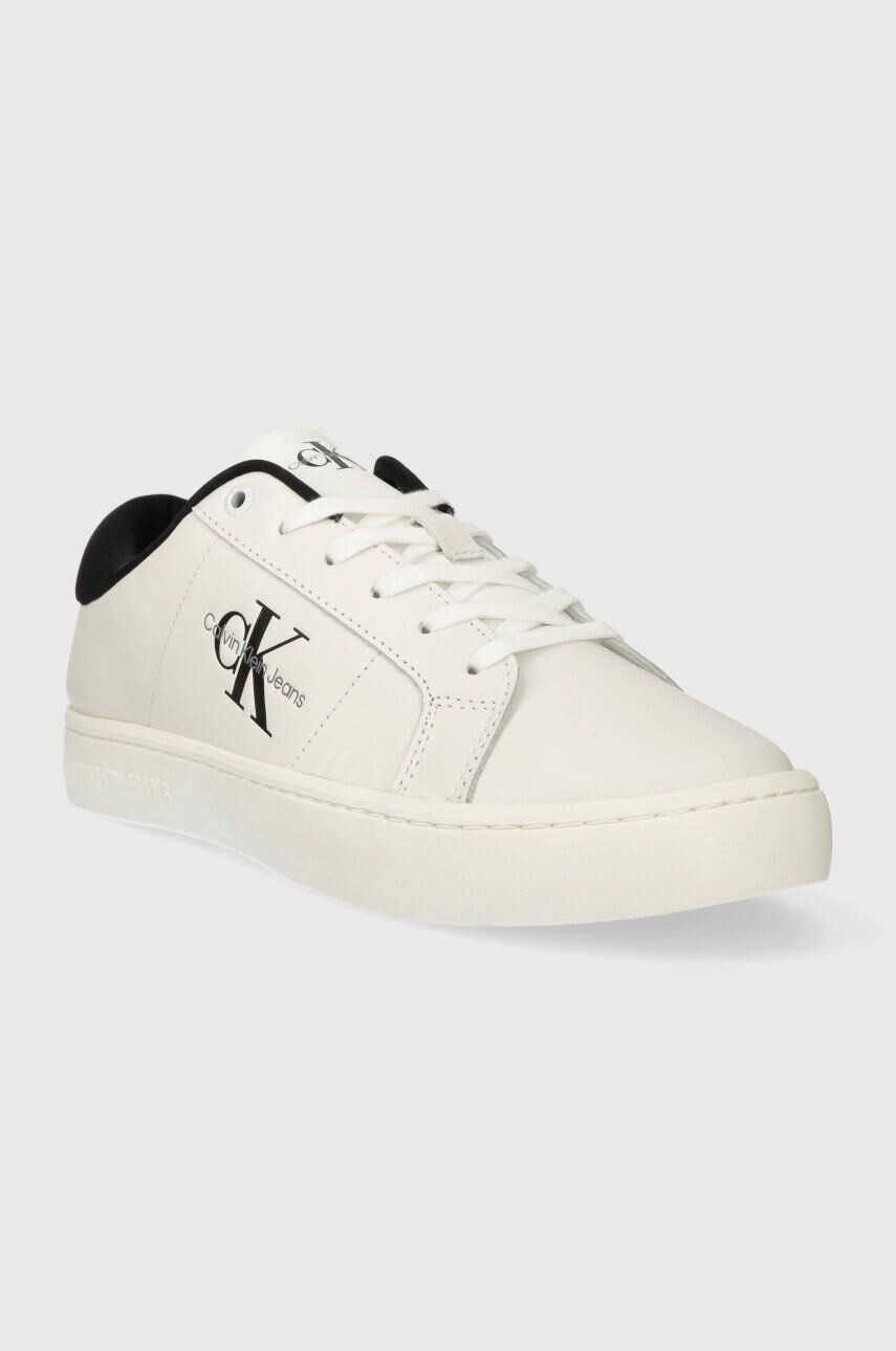 Calvin Klein Jeans Kožené tenisky CLASSIC CUPSOLE LOW ML LTH biela farba YM0YM00864 - Pepit.sk