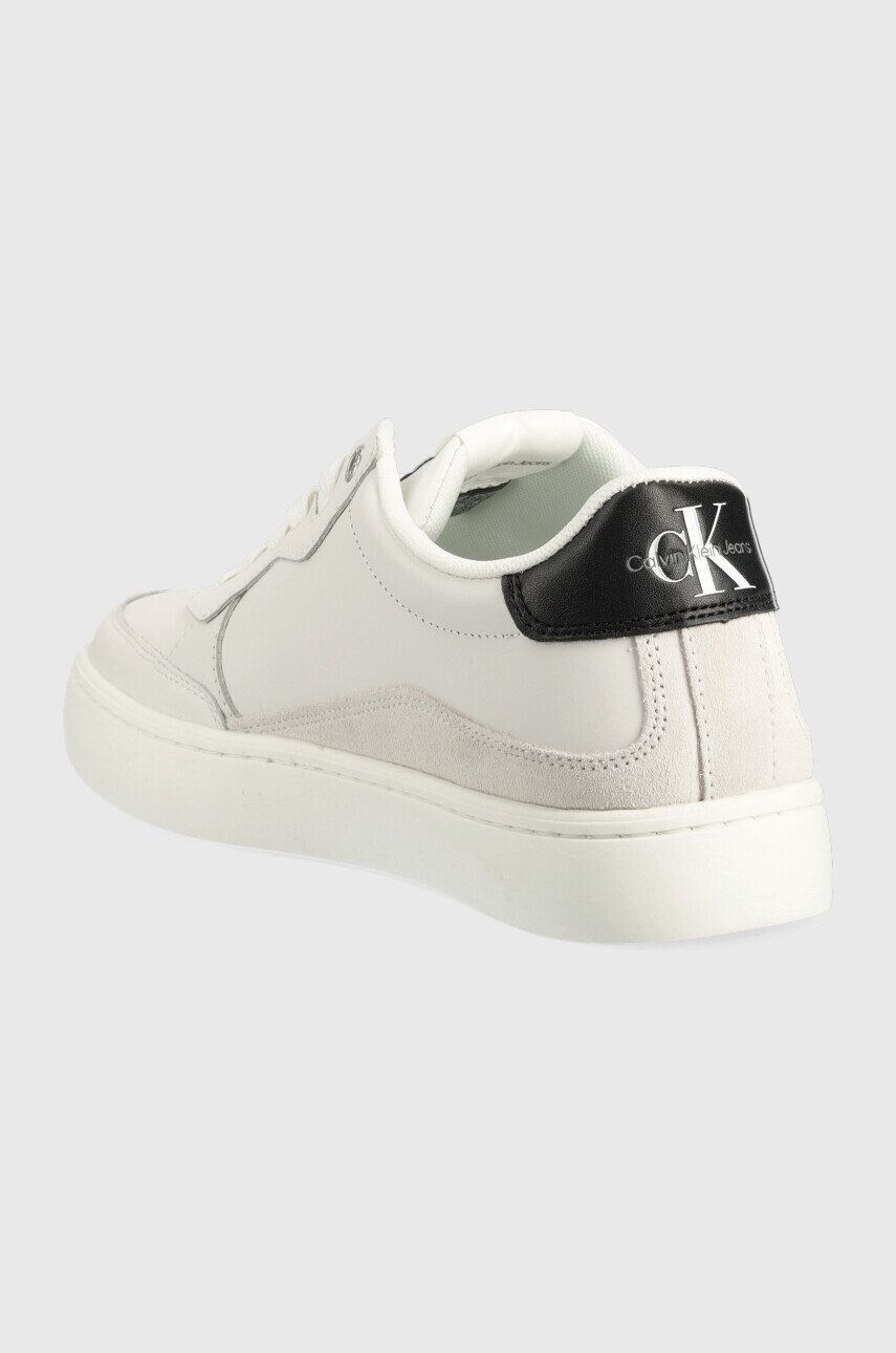 Calvin Klein Jeans Kožené tenisky Classic Cupsole Lth-su Mono biela farba - Pepit.sk