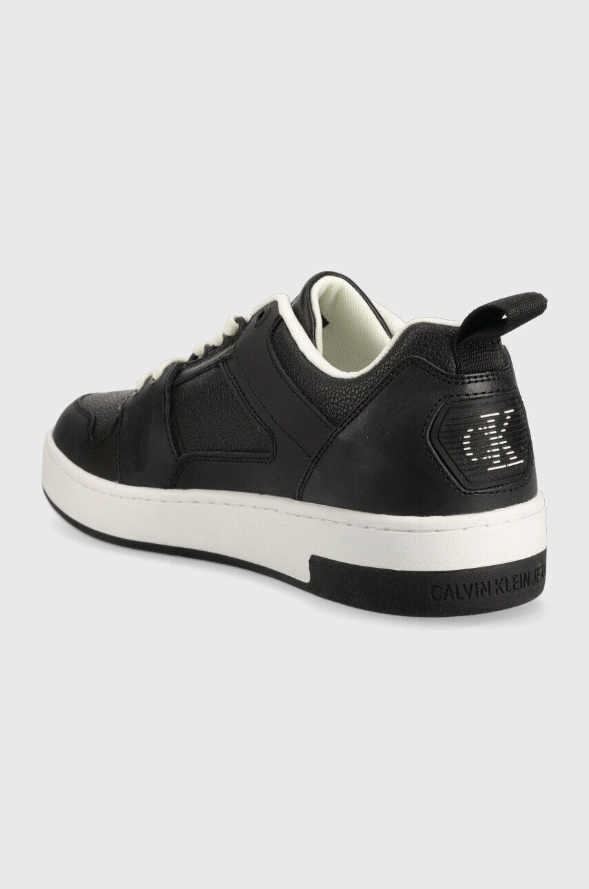 Calvin Klein Jeans Kožené tenisky YM0YM00575 BASKET CUPSOLE R LTH-TPU INSERT čierna farba - Pepit.sk