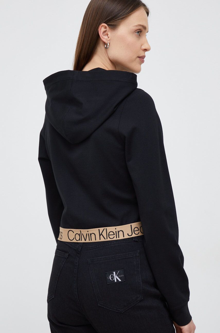 Calvin Klein Jeans Mikina dámska čierna farba jednofarebná - Pepit.sk