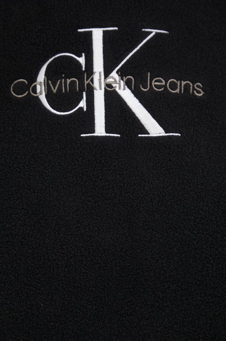 Calvin Klein Jeans Mikina dámska čierna farba s nášivkou - Pepit.sk