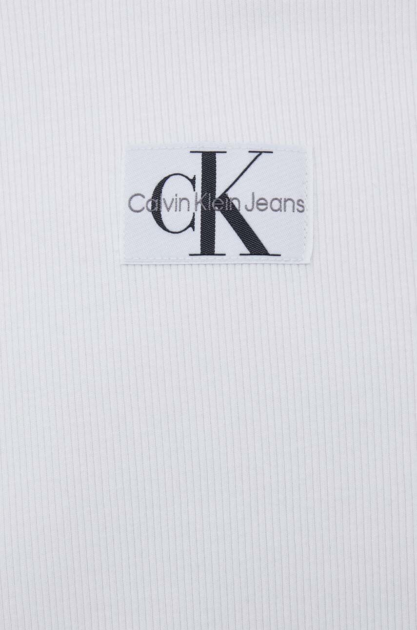 Calvin Klein Jeans Mikina dámska béžová farba s kapucňou s nášivkou - Pepit.sk