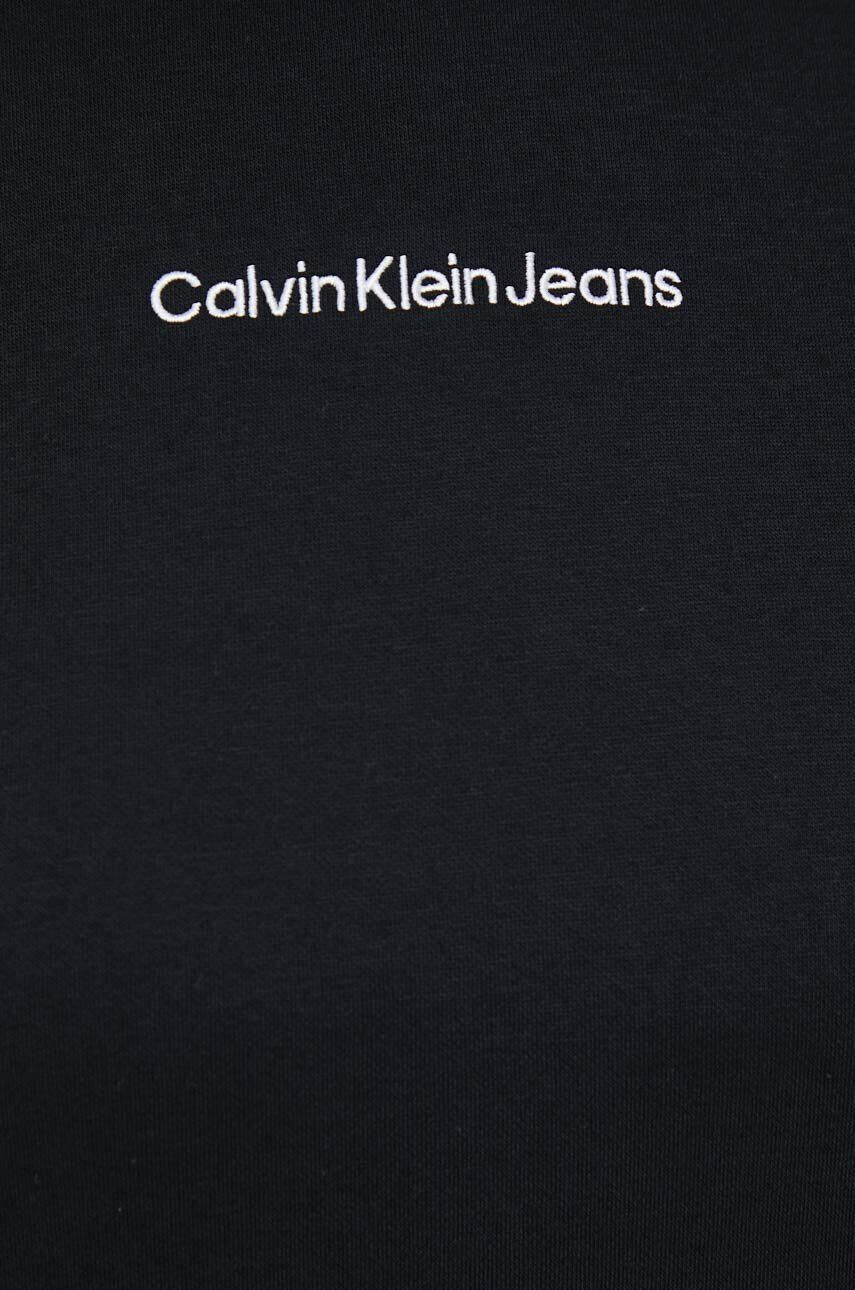 Calvin Klein Jeans Mikina dámska biela farba s kapucňou s potlačou - Pepit.sk