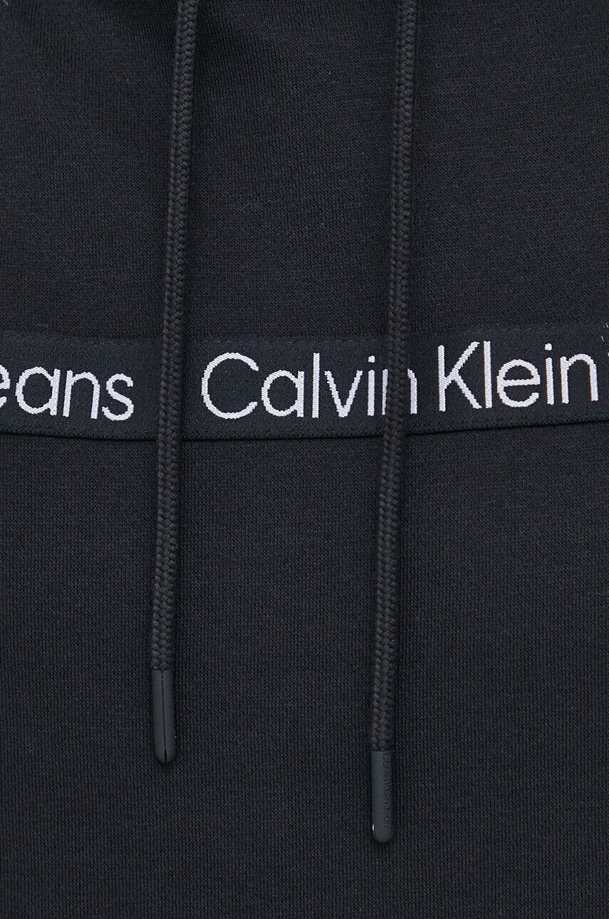 Calvin Klein Jeans Mikina dámska čierna farba s nášivkou - Pepit.sk