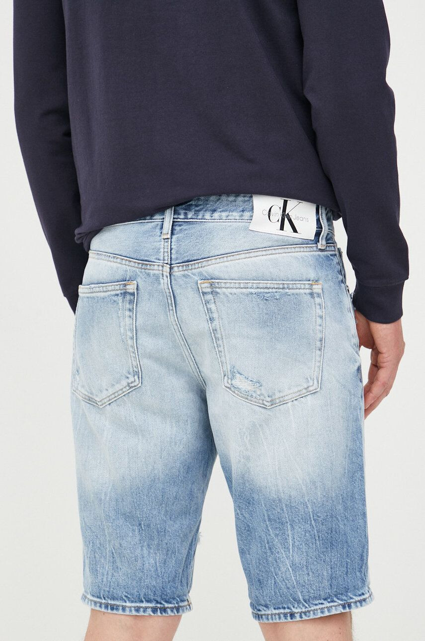 Calvin Klein Jeans Rifľové krátke nohavice - Pepit.sk