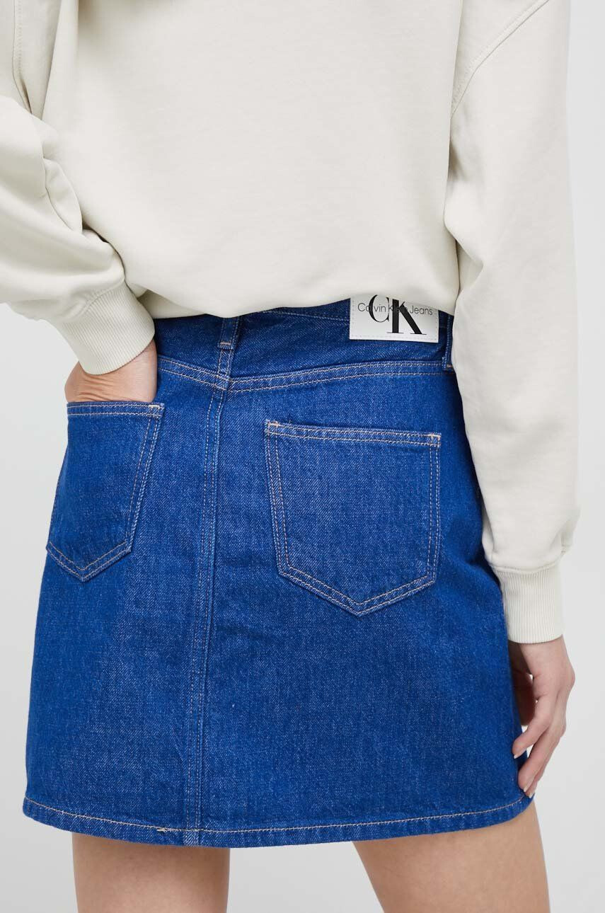 Calvin Klein Jeans Rifľová sukňa mini rovný strih - Pepit.sk