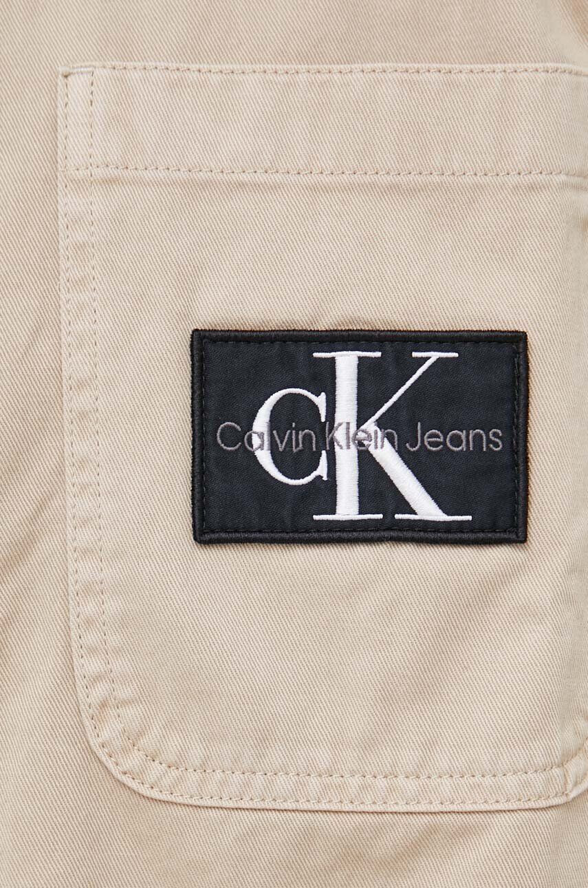 Calvin Klein Jeans Rifľová košeľa dámska šedá farba slim s klasickým golierom - Pepit.sk