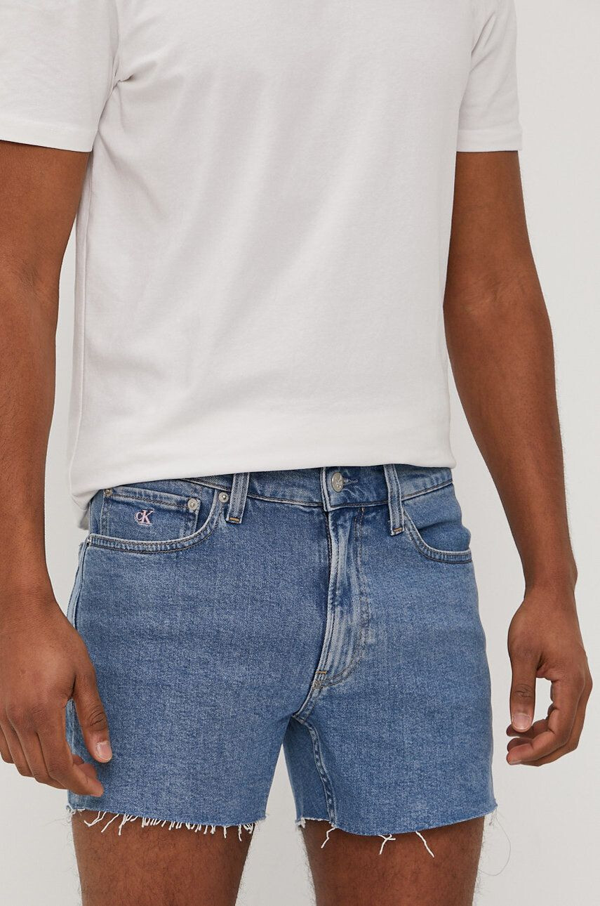 Calvin Klein Jeans Rifľové krátke nohavice - Pepit.sk