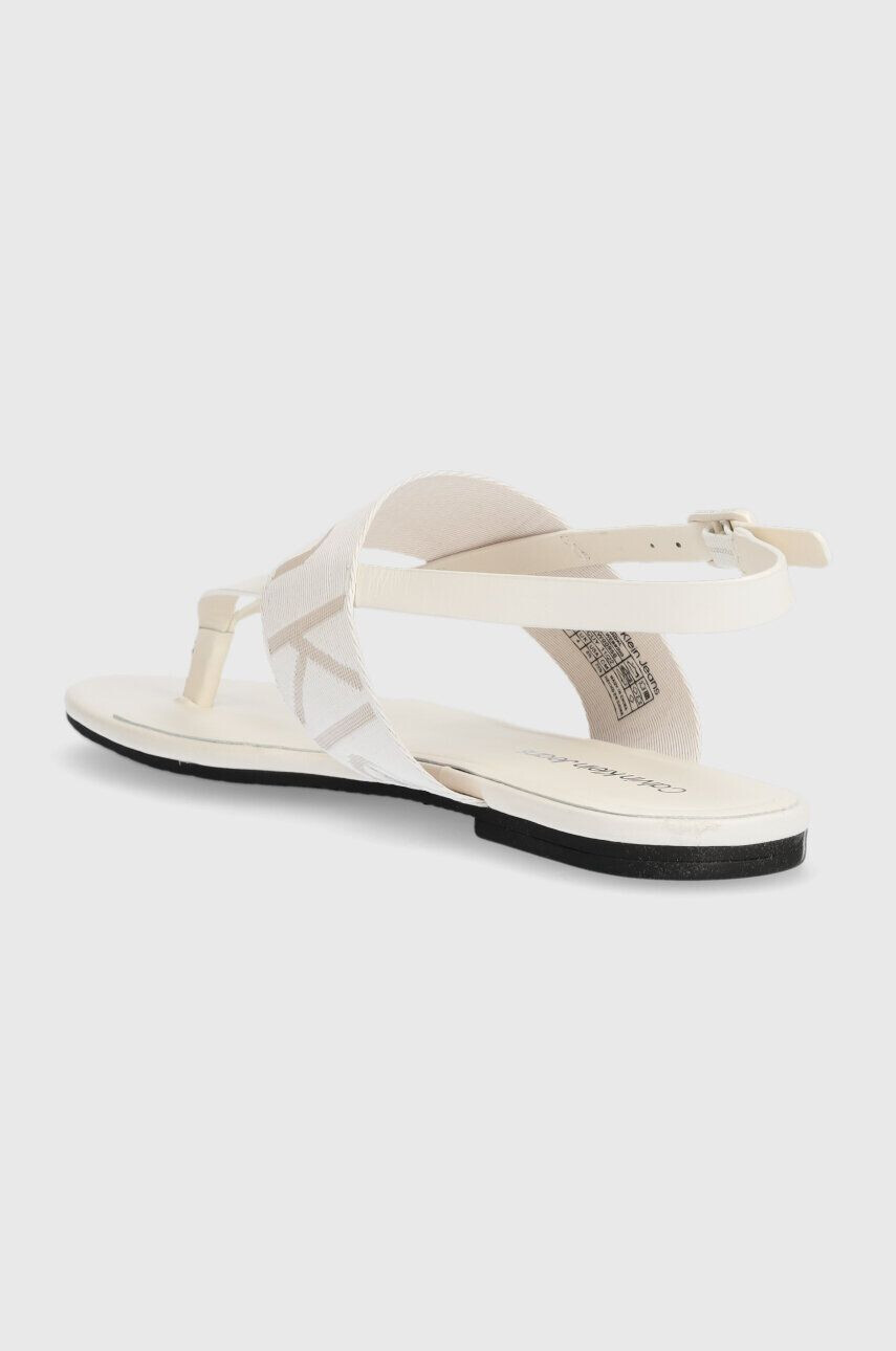 Calvin Klein Jeans Sandále FLAT SANDAL WEBBING dámske béžová farba YW0YW00956 - Pepit.sk