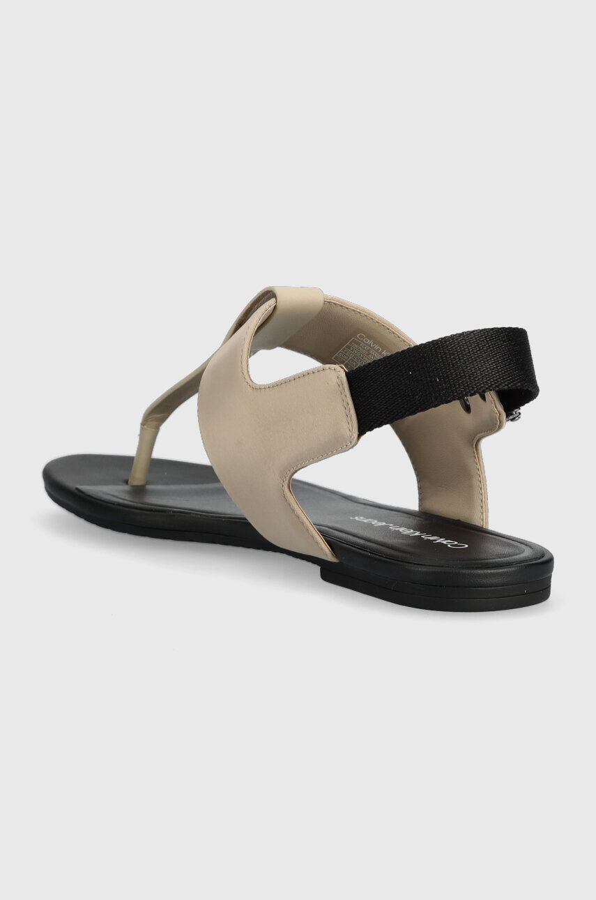 Calvin Klein Jeans Sandále FLAT TOEPOST SANDAL SATIN/HW - Pepit.sk