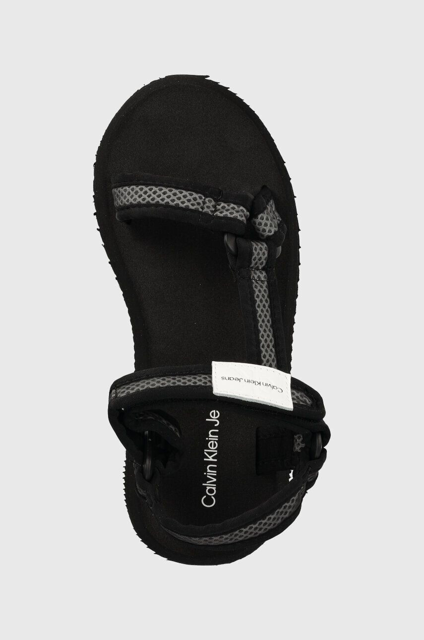 Calvin Klein Jeans Sandále PREFRESATO SANDAL WEBBING XRAY dámske čierna farba na platforme YW0YW00969 - Pepit.sk