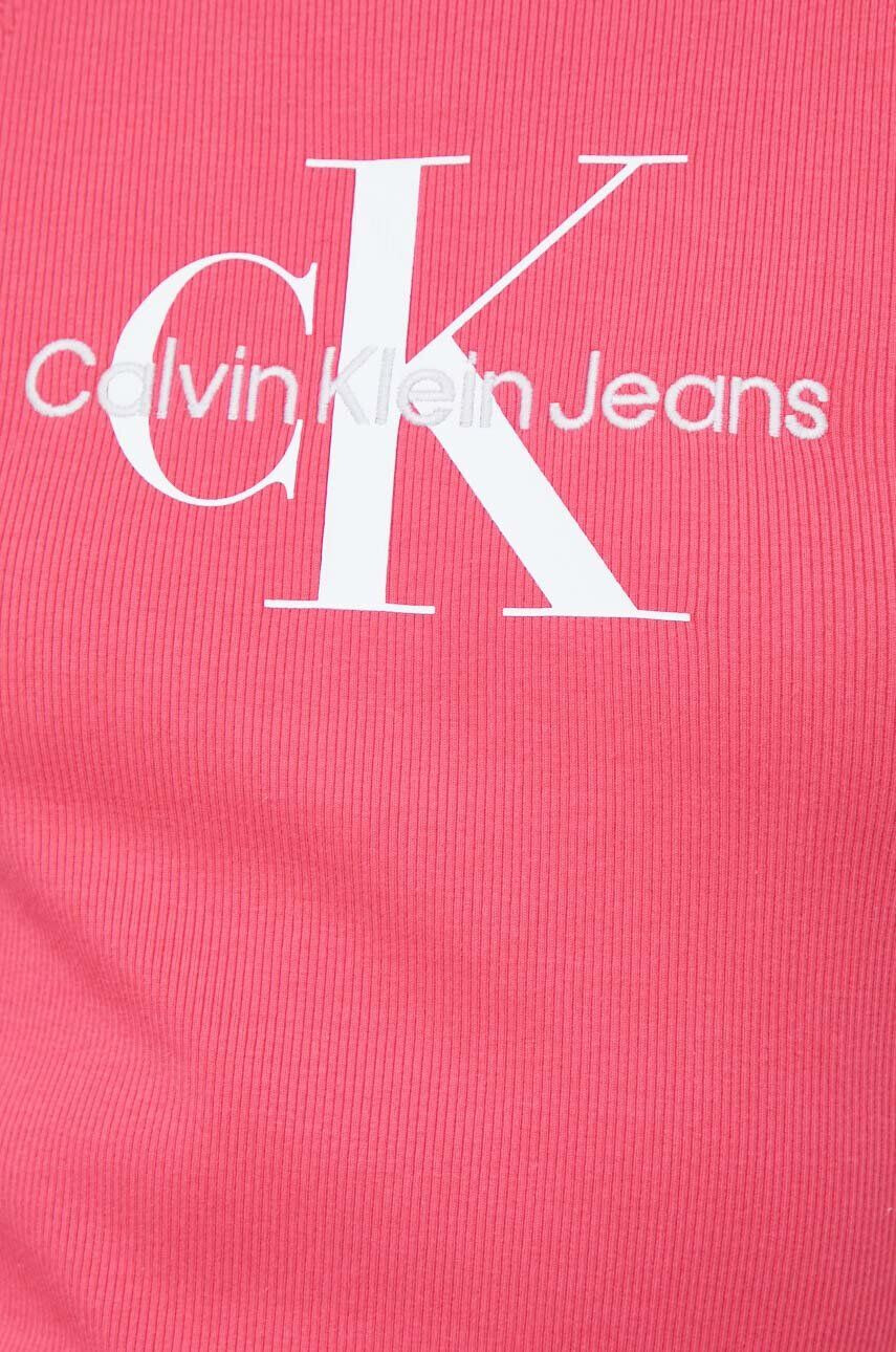 Calvin Klein Jeans Šaty ružová farba mini priliehavá - Pepit.sk