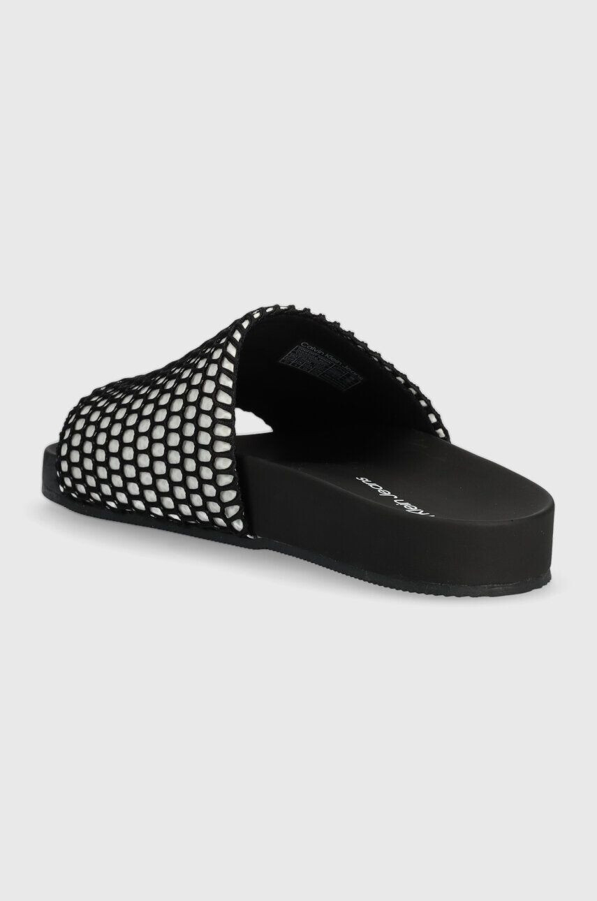 Calvin Klein Jeans Šľapky COMFORT SANDAL OVERSIZED MESH dámske čierna farba YW0YW00973 - Pepit.sk