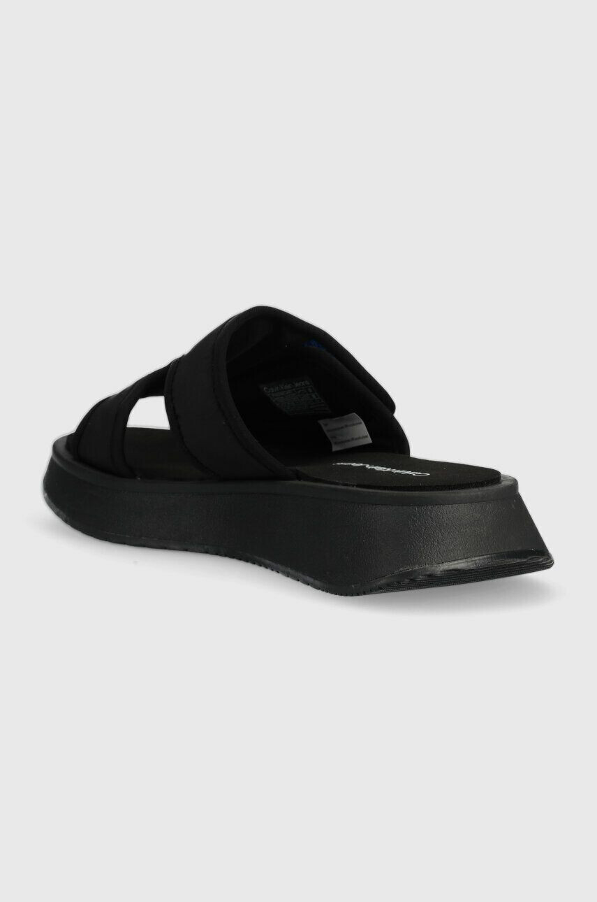 Calvin Klein Jeans Šľapky PREFRESATO SANDAL SOFTNY dámske čierna farba na platforme YW0YW00968 - Pepit.sk