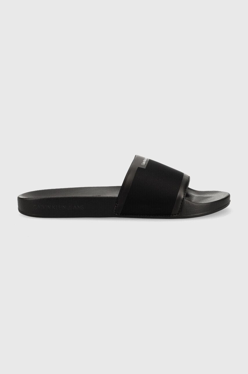 Calvin Klein Jeans Šľapky Slide Neoprene pánske čierna farba - Pepit.sk