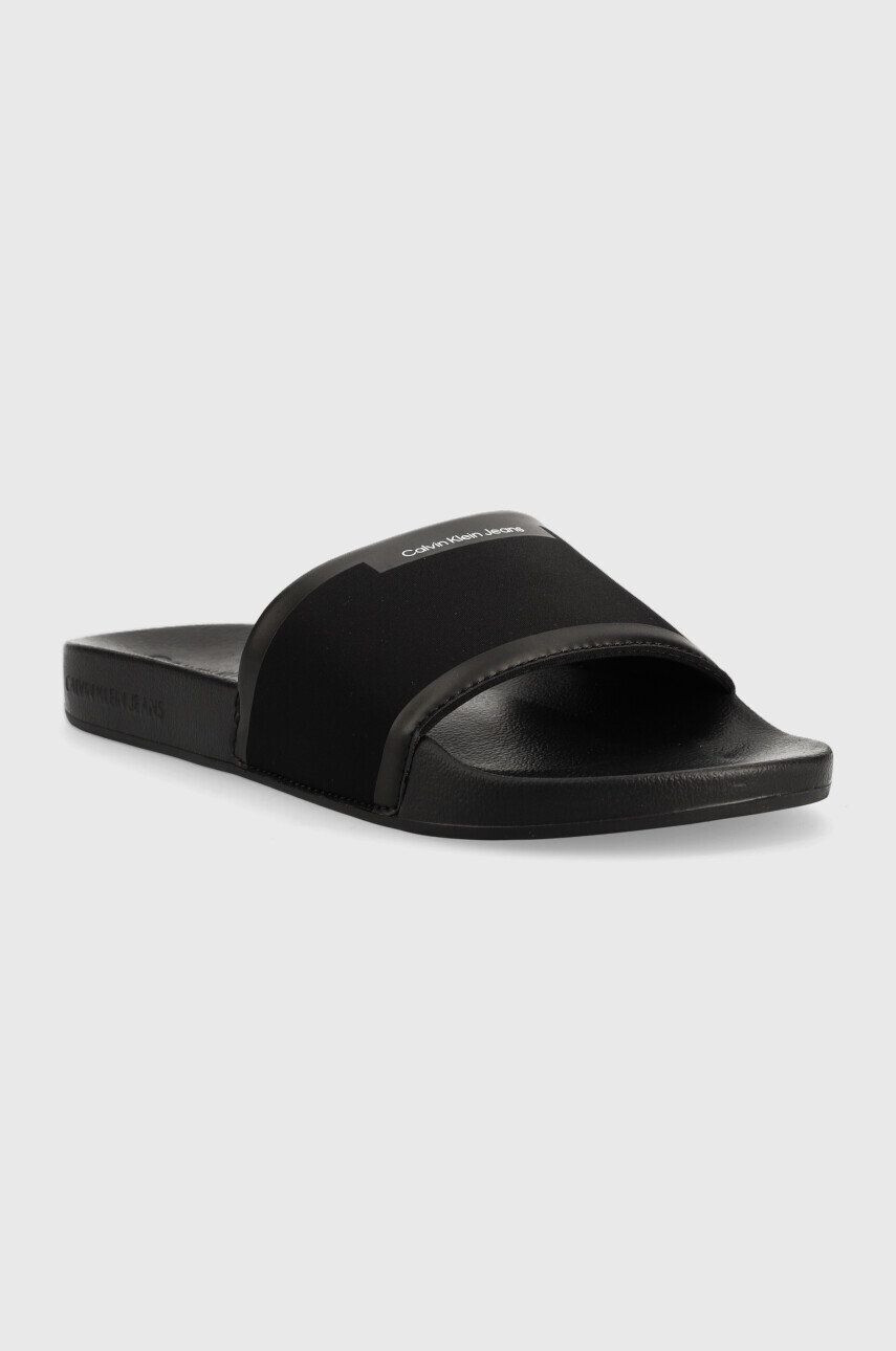 Calvin Klein Jeans Šľapky Slide Neoprene pánske čierna farba - Pepit.sk