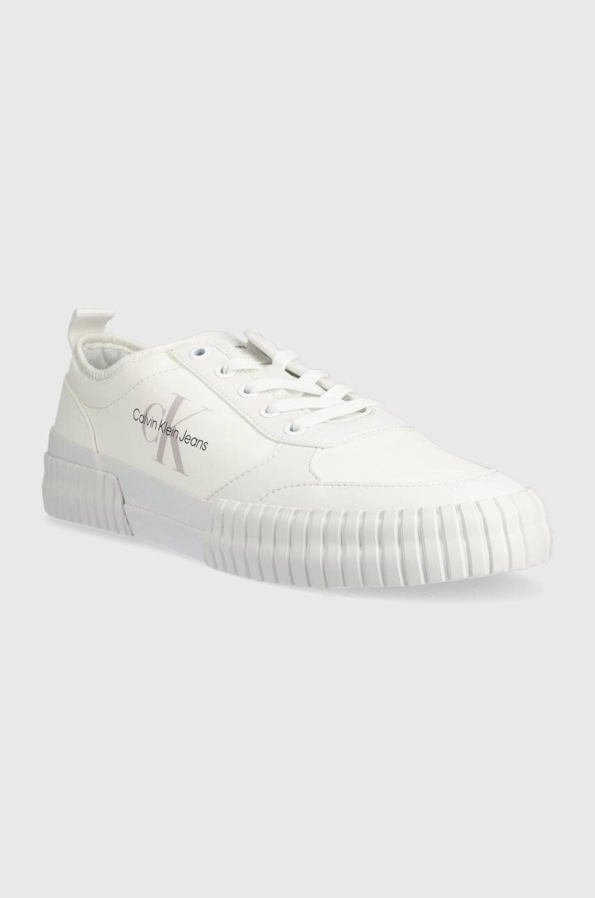 Calvin Klein Jeans Tenisky Skater Vulcanized Laceup biela farba - Pepit.sk