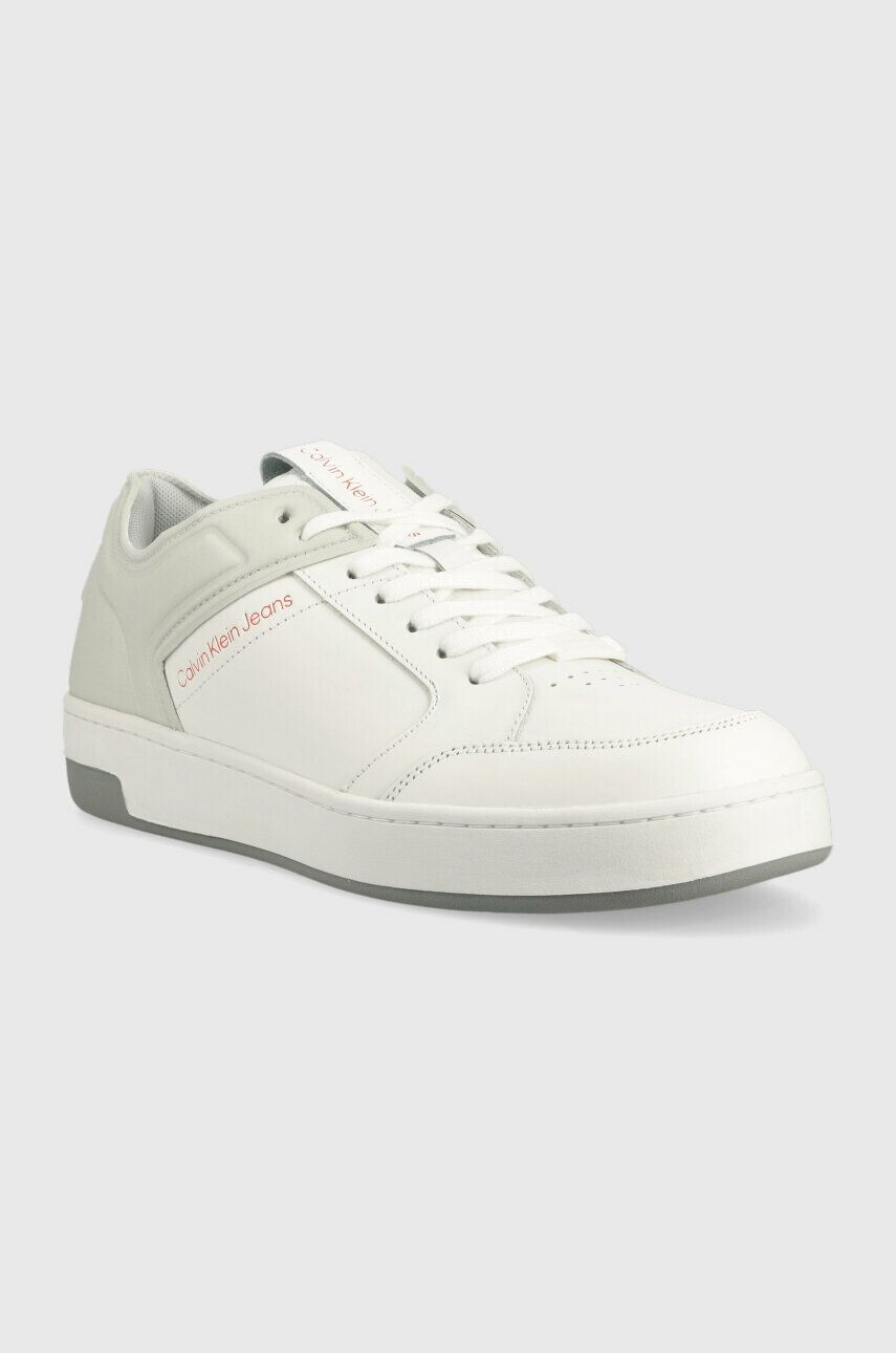 Calvin Klein Jeans Tenisky BASKET CUPSOLE HIGH/LOW FREQ biela farba YM0YM00611 - Pepit.sk