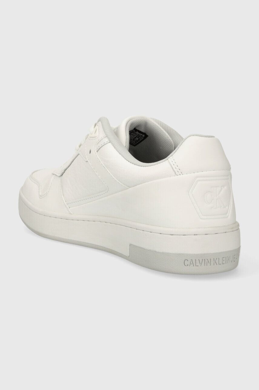 Calvin Klein Jeans Tenisky BASKET CUPSOLE LOW LTH IN SAT biela farba YM0YM00867 - Pepit.sk