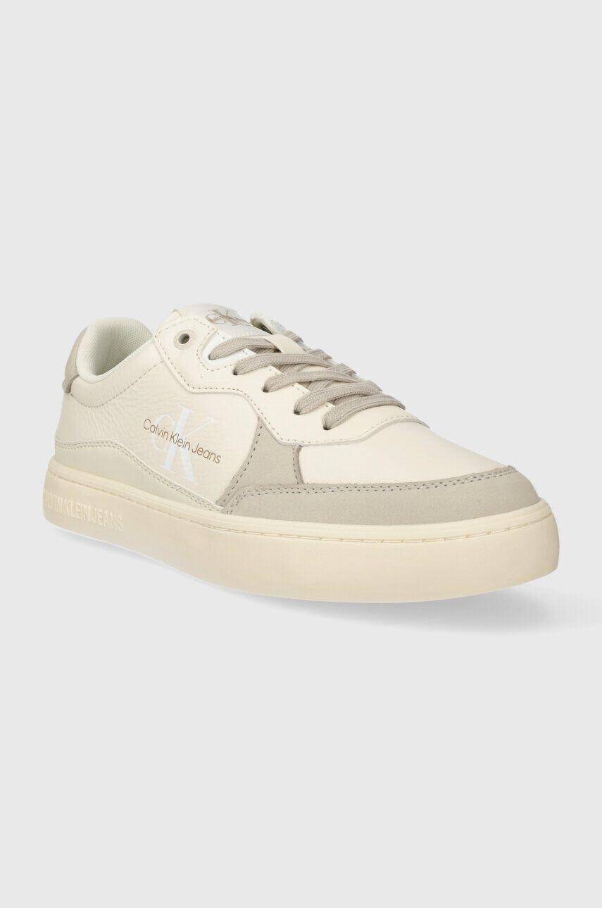 Calvin Klein Jeans Tenisky CLASSIC CUPSOLE LOW LTH ML FAD béžová farba YM0YM00885 - Pepit.sk