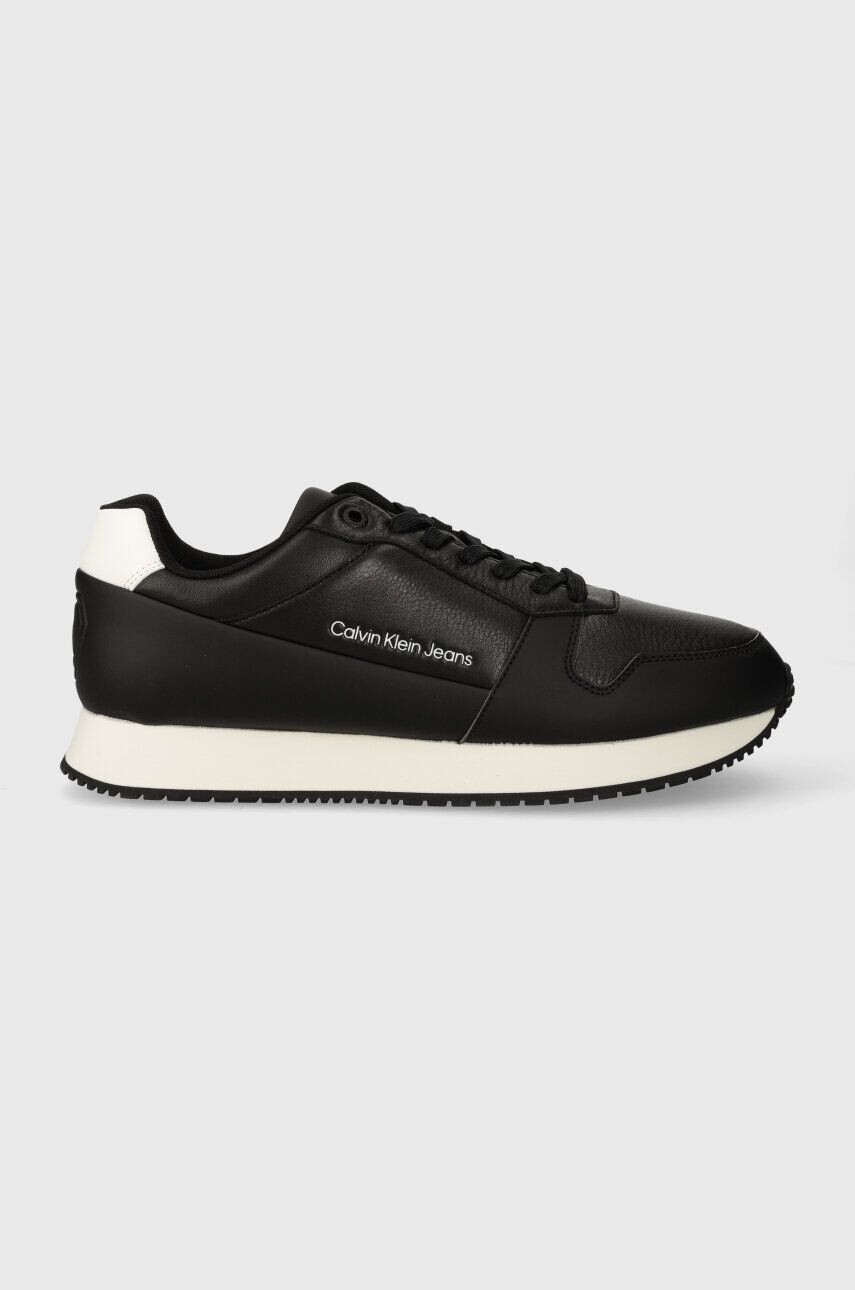 Calvin Klein Jeans Tenisky RETRO RUNNER LOW LTH IN SAT čierna farba YM0YM00863 - Pepit.sk