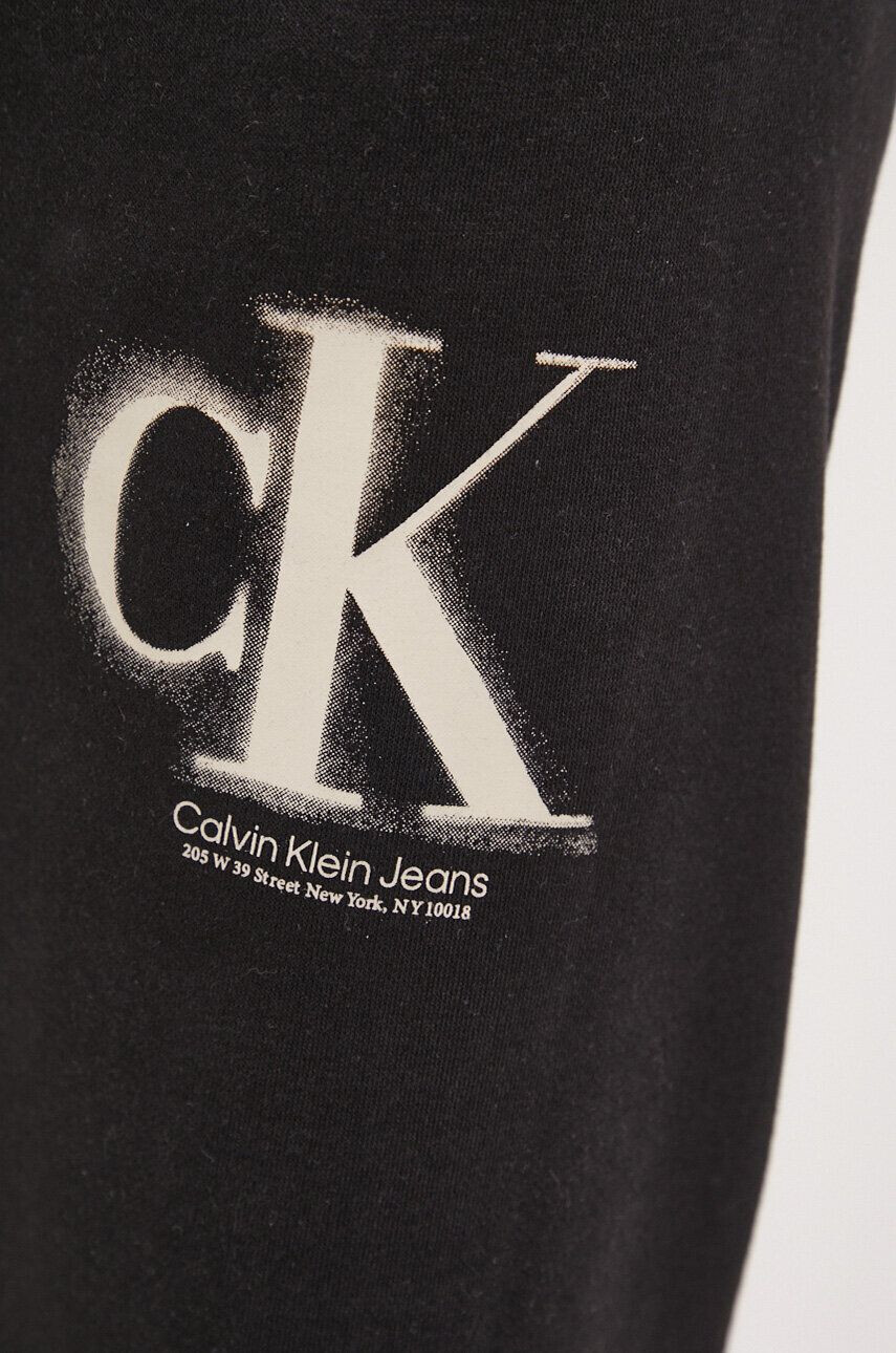 Calvin Klein Jeans Tepláky čierna farba jednofarebné - Pepit.sk