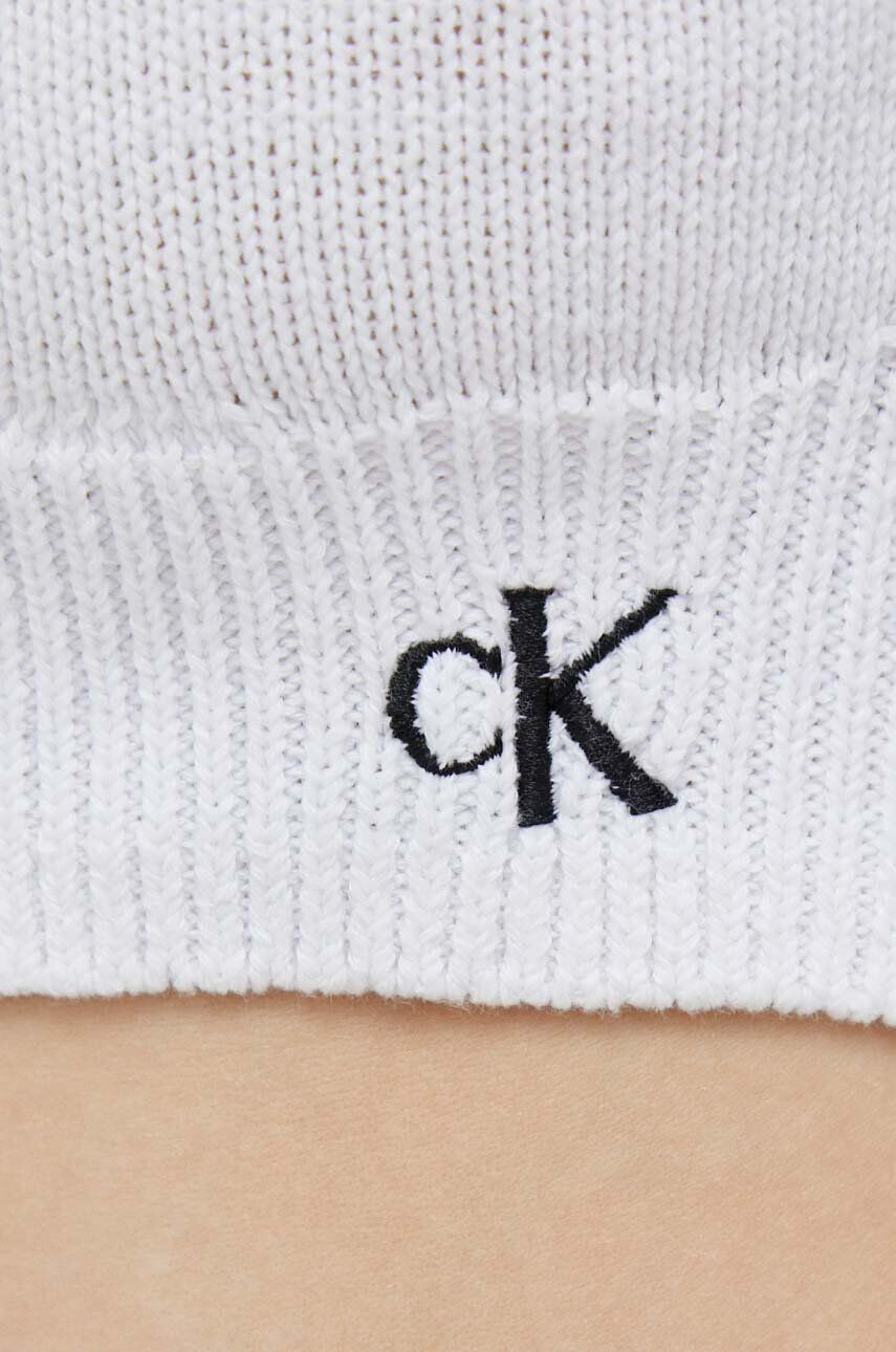 Calvin Klein Jeans Top dámsky biela farba - Pepit.sk