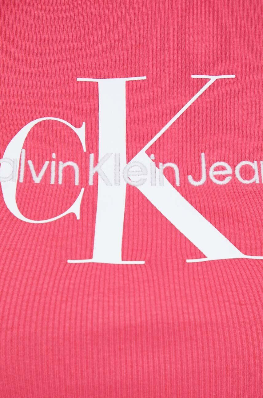 Calvin Klein Jeans Top dámsky ružová farba - Pepit.sk