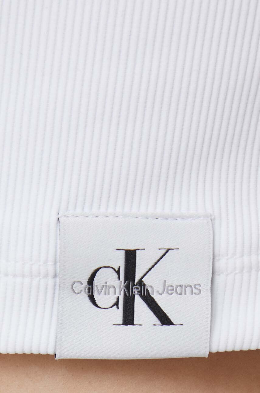 Calvin Klein Jeans Top dámsky biela farba - Pepit.sk