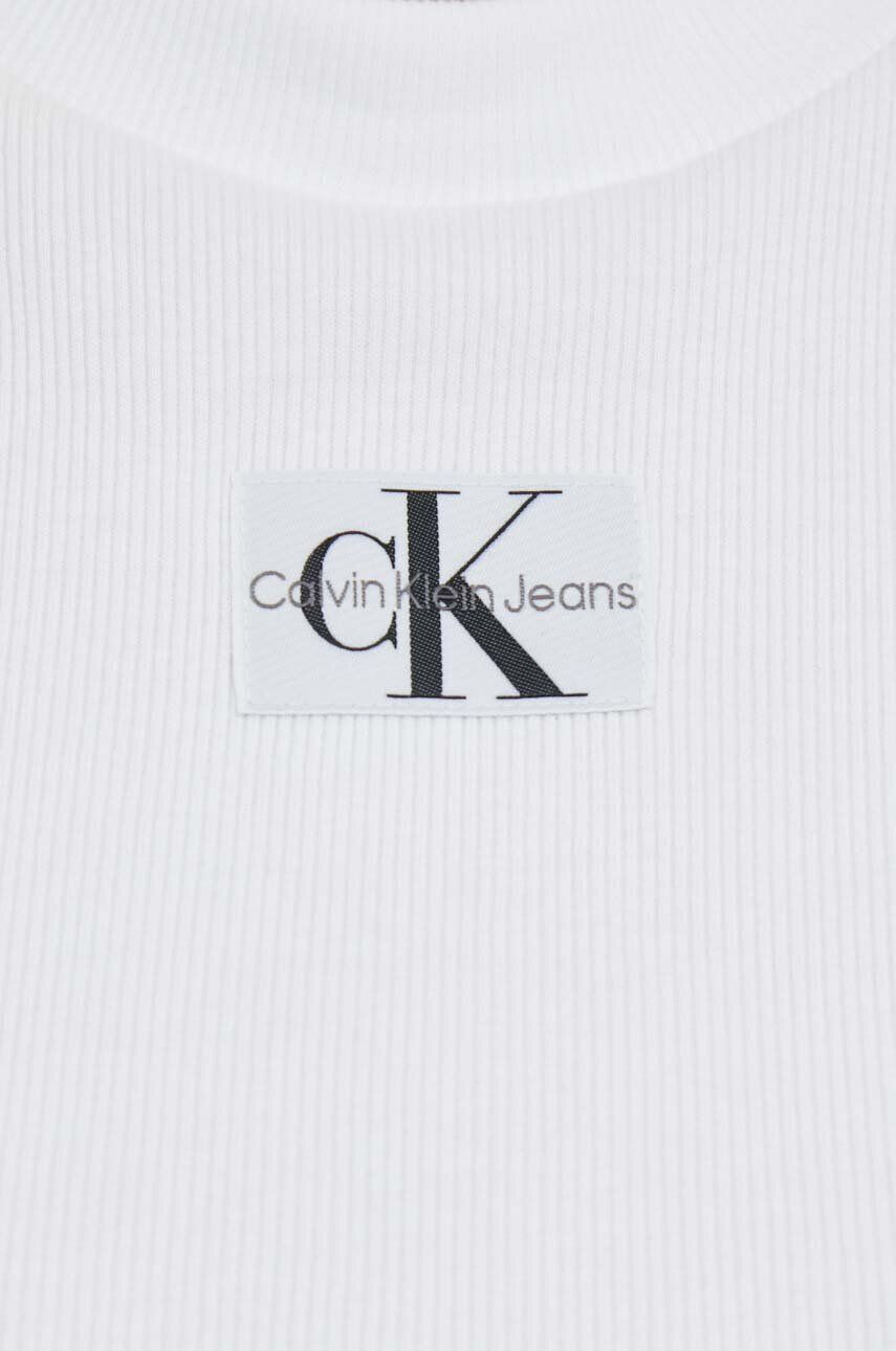 Calvin Klein Jeans Tričko dámsky béžová farba - Pepit.sk